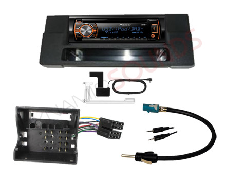 BMW 5 Series E39 Fitting Kit + Pioneer DEH-X6500DAB ... iphone ford wiring harness kits 
