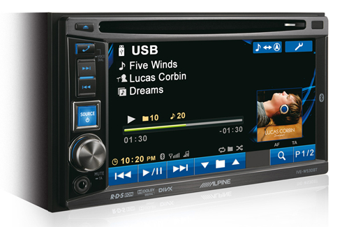 Alpine IVE-W530BT Double Din CD DVD MP3 Bluetooth Car Stereo iPod 6.1