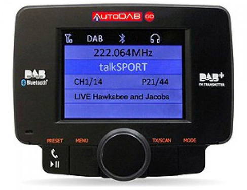 AutoDAB Go Universal agregar en DAB Digital Radio De Coche Con Bluetooth Y Antena