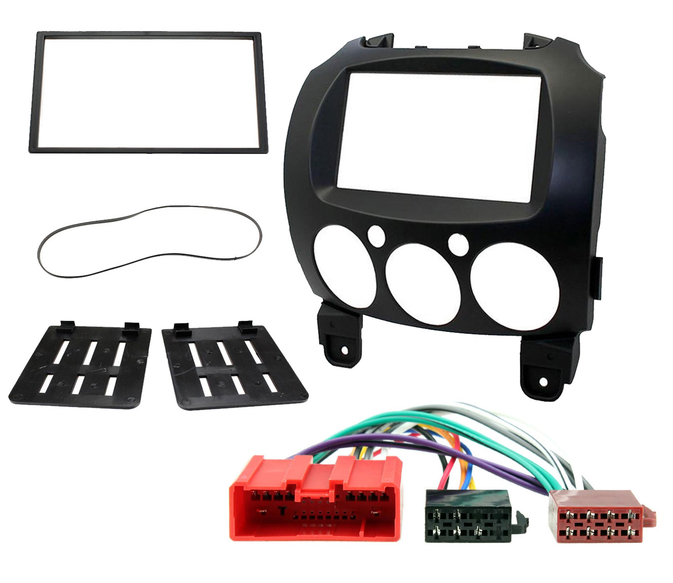 CT23FD14 Ford Ranger 07-12 Silver Double Din Stereo Fitting Facia