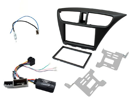 CTKHD01L Honda Civic 06-11 Double Din Car Stereo Fitting Kit stalk control LHD