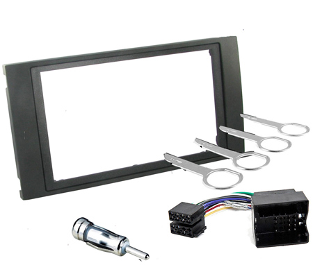 CT24FD18 FORD FOCUS 2004 to 2007 BLACK DOUBLE DIN FASCIA FRAME ADAPTER ONLY
