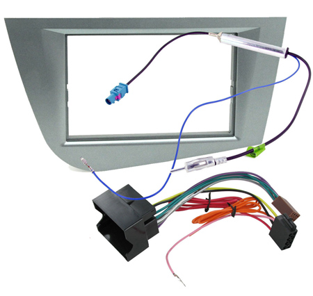 VW Passat 05-12 Double Din Stereo Facia Fitting Kit Panel ISO wiring Aerial