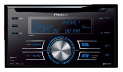    P80BT Double Din Bluetooth Tuner with USB in and iPod Direct Control