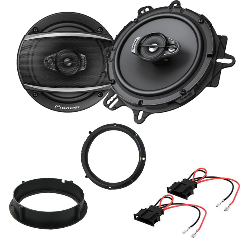Pioneer 6.5 Front or Rear Door Speakers Upgrade Kit 320W for Skoda
